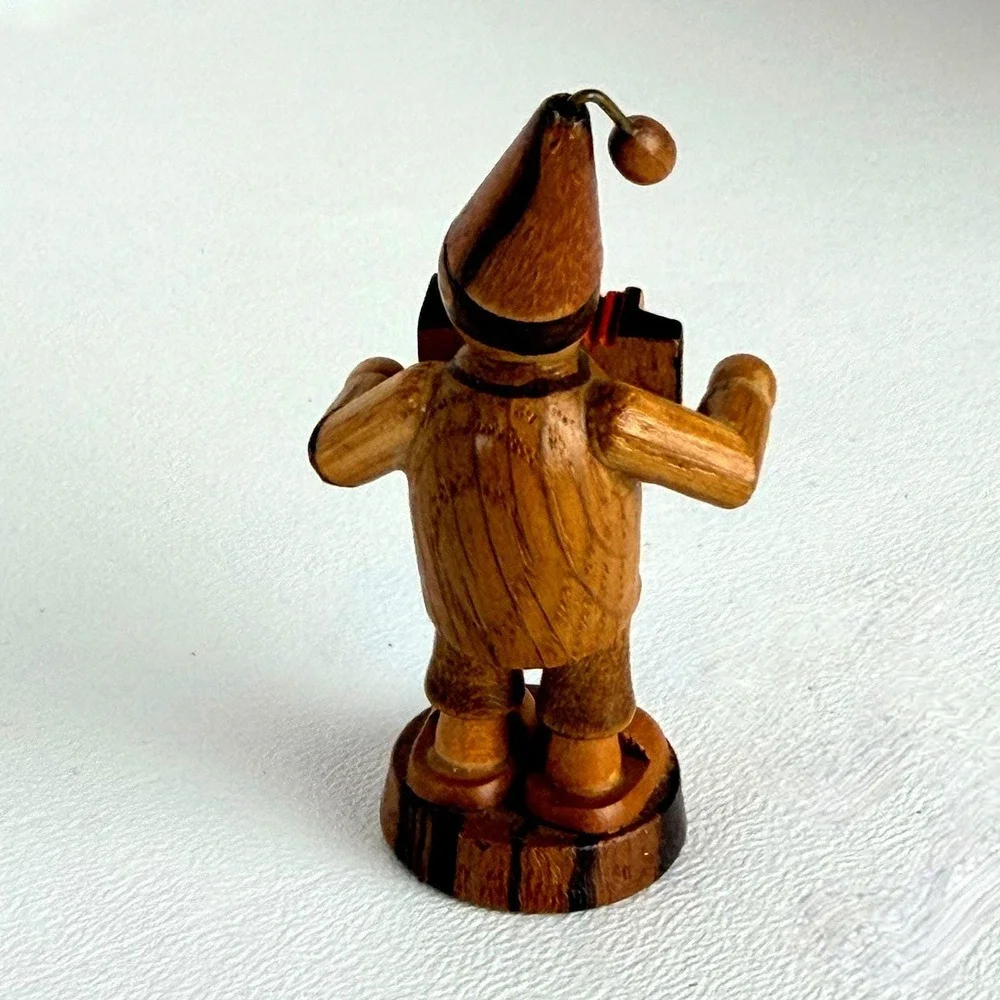 Vintage German Figurine Accordion Player Handcrafted Erzgebirge Folk Art